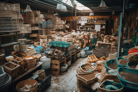 circular economy marketplace, where consumers can purchase products made from recycled and repurposed materials, created with generative aiの素材