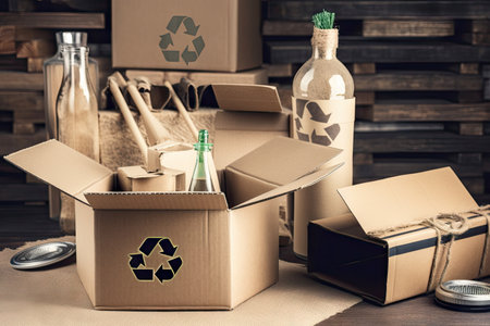 circular economy model for sustainable packaging design, created with generative aiの素材