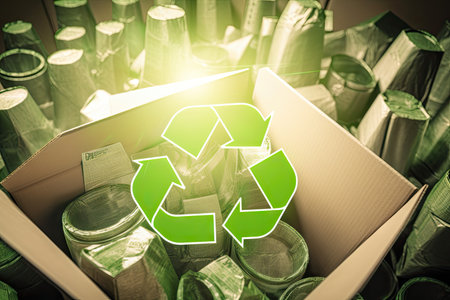 circular economy model for sustainable packaging design, created with generative aiの素材