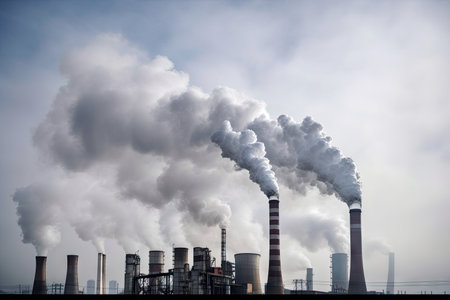 carbon dioxide emissions projected to grow by billions in next 15 years, if no action taken, created with generative aiの素材