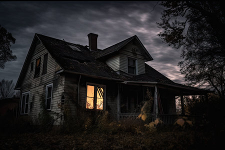 hauntings on the rise, with new property values and crime rates in decline, created with generative aiの素材