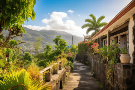 off-the-beaten-path destination with hidden treasures and breathtaking views, created with generative aiの素材