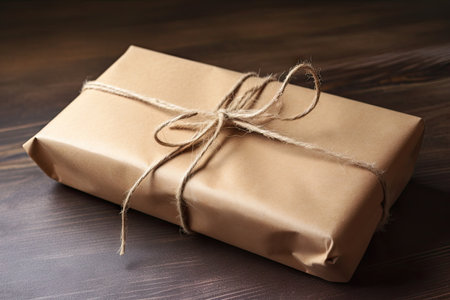 paper-wrapped present, ready to be given as a gift, created with generative aiの素材