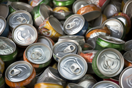 aluminum can being recycled into new product, created with generative aiの素材