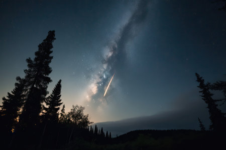a rocket blasting off, with the earth and stars visible in the background, created with generative aiの素材