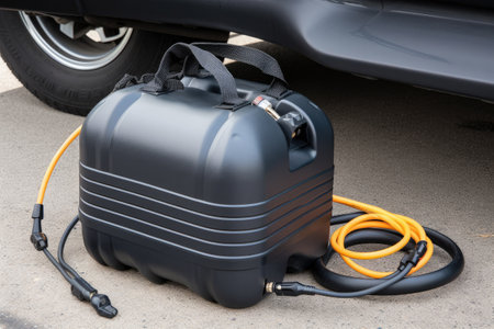 portable air compressor for inflating tires on the go, created with generative aiの素材