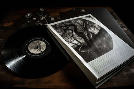 loficalbum, with full view of the artworks and liner notes, created with generative aiの素材