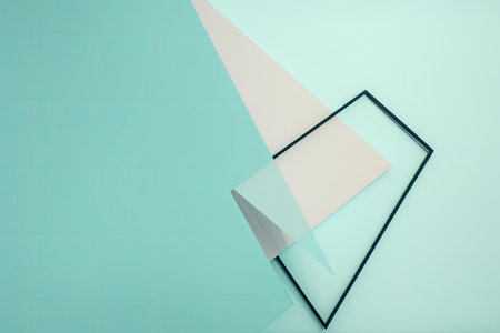 minimalist art piece made of basic geometric shapes and lines, created with generative aiの素材