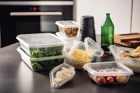 consumers choosing sustainable packaging over conventional plastics and other materials, created with generative aiの素材