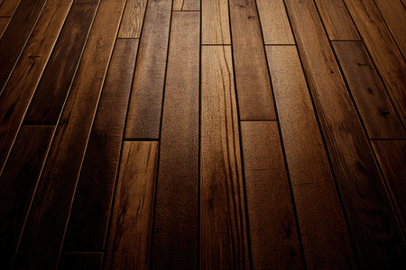 natural brown wooden planks hardwood floor texture, created with generative aiの素材