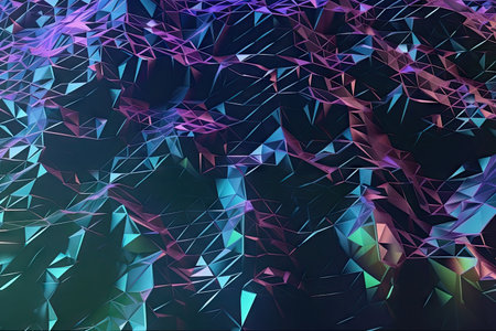 digital holographic background with abstract patterns and colors, suitable for creative and artistic projects, created with generative aiの素材