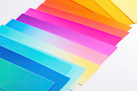 vibrant color gradients on a white background, created with generative aiの素材