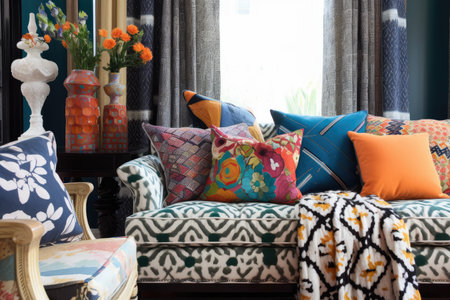 modern kitchen, with asymmetrical and balanced design elements, sleek cabinetry, and sleek appliances, created with generative aiの素材