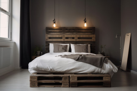 vintage suitcases and trunks in cheery colors as part of whimsical decor, created with generative aiの素材