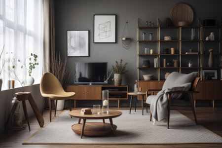 decluttering room, with different items placed on surfaces, to showcase the variety of items, created with generative aiの素材