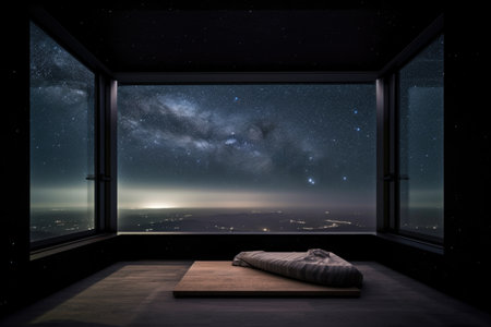 minimalist home office with sleek, modern furniture and clean lines, created with generative aiの素材