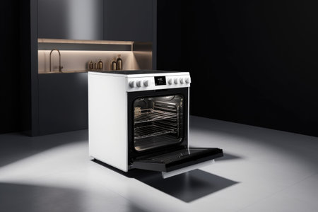energy-efficient oven, with smart controls and self-cleaning function, created with generative aiの素材