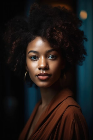 shot of a beautiful young woman standing, created with generative aiの素材