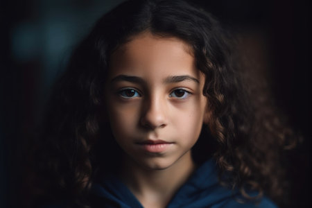 cropped shot of a young girl in sports attire, created with generative aiの素材