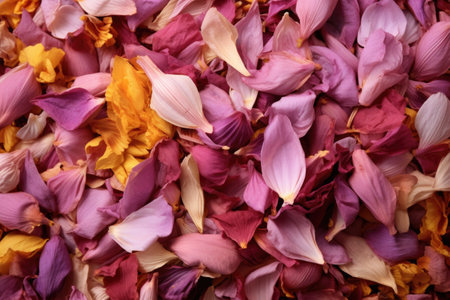 close-up of dried flower petals, created with generative aiの素材