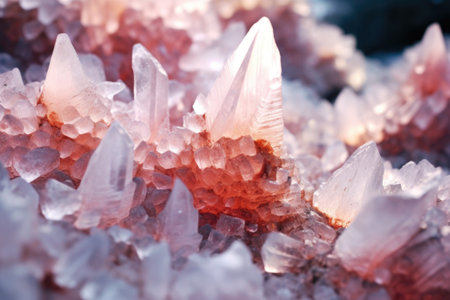 close-up of salt crystal formations on the ground, created with generative aiの素材