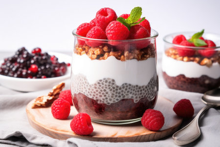 topping chia pudding with granolaの素材