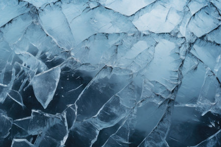 close-up shot of intricate ice patterns on frozen fiordの素材