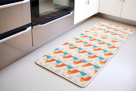 close-up of the bottom of a non-slip kitchen matの素材