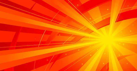 Abstract background. Rays of light on the red backgroundのイラスト素材