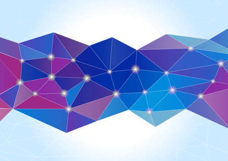 Blue geometric abstract polygon background.のイラスト素材