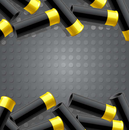 Background with ammunition for hunting. Vector illustrationのイラスト素材