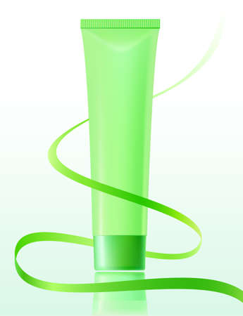Tube of cream. natural symbol. Vector illustrationのイラスト素材