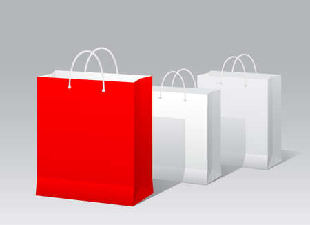 Promotional paper bag conceptual symbol. Vector illustrationのイラスト素材