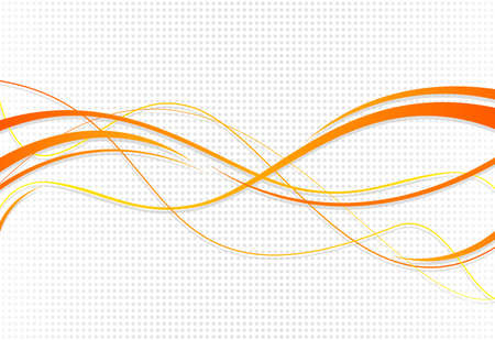 Abstract vector wavy background. Wavy lines on dotted backgroundのイラスト素材