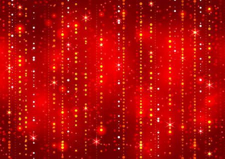 Red abstract decorative shining background. Vector illustrationのイラスト素材