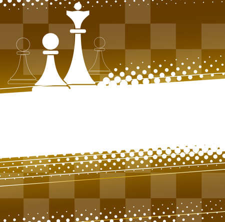 Abstract chess background. Design element with chess pieces. Vector illustrationのイラスト素材