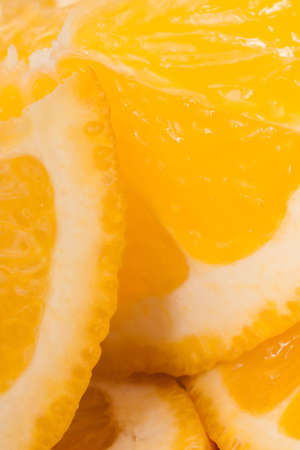 Detail view of a slice of orangeの写真素材