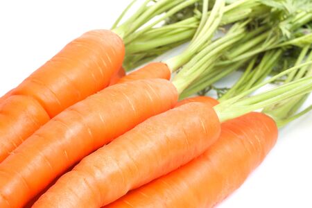carrots on a white backgroundの写真素材