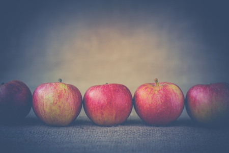 still life of red applesの写真素材