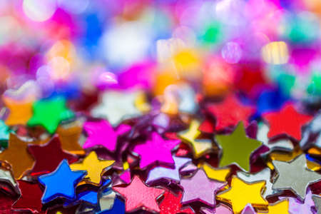 Colorful background of many starsの写真素材