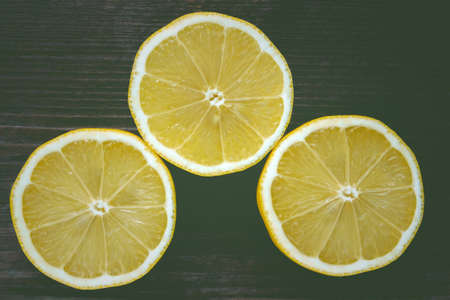 lemon on wooden background in vintage styleの写真素材