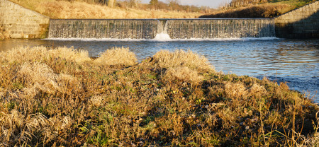 Panorama of the river Weirの写真素材
