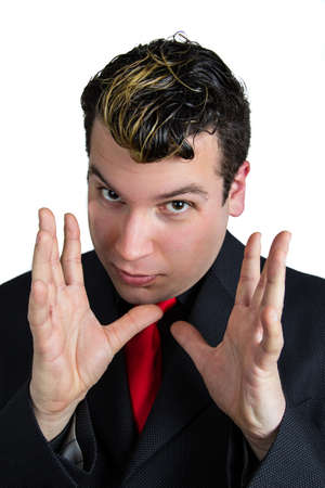Businessman presenting somethingの写真素材