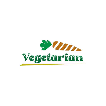 carrot with leaf for simple flat minimalist healthy food cuisine vegetarian restaurant logo design vectorのイラスト素材