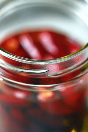 glass jar of preserveの写真素材