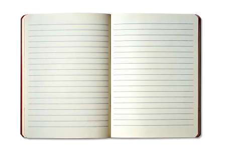 ruled exercise book openedの写真素材