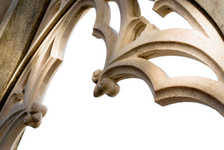 marble window detail in the gothic cathedral of milan italyの写真素材