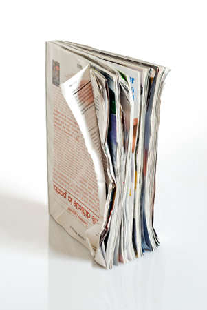 crumpled magazine