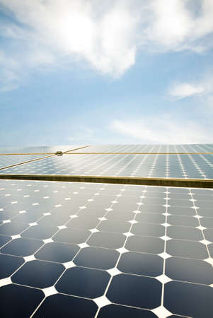 solar panels against the sky