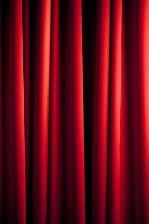red theater curtain with irregular relief